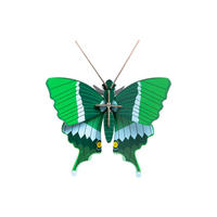 WANDDEKO Jade-Schmetterling 14/6 cm - Blau/Grün, Wellpappe (14/6/15cm) - KUNSTLOFT