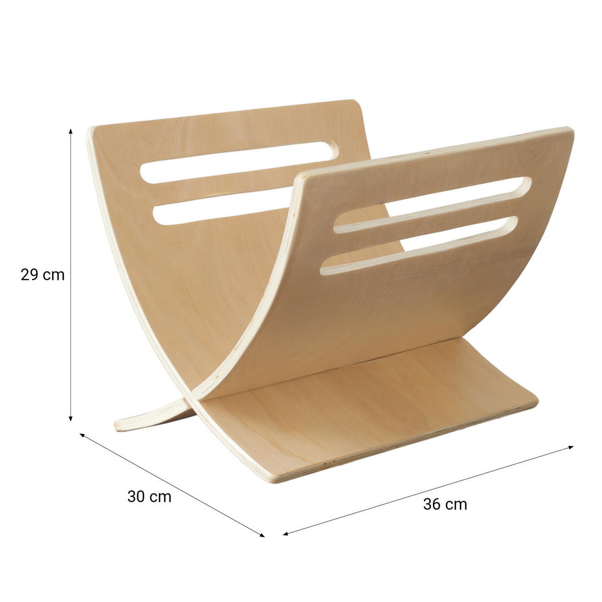 ZEITUNGSSTÄNDER Holz Natur - Braun, Holz (30/29/36cm) - Homestyle4u
