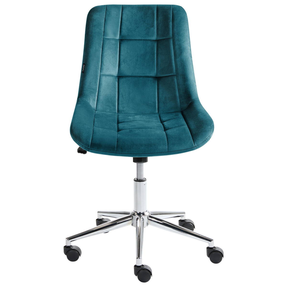 KANCELÁŘSKÁ ŽIDLE Sametová látka Modrozelená Melrose - jadeitově zelená, textil (60/82/60cm) - Beliani