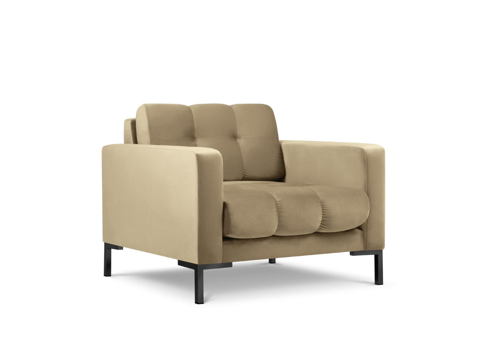 SESSEL Mamaia aus Samt beige - Beige, Textil (92/75/87cm) - Micadoni