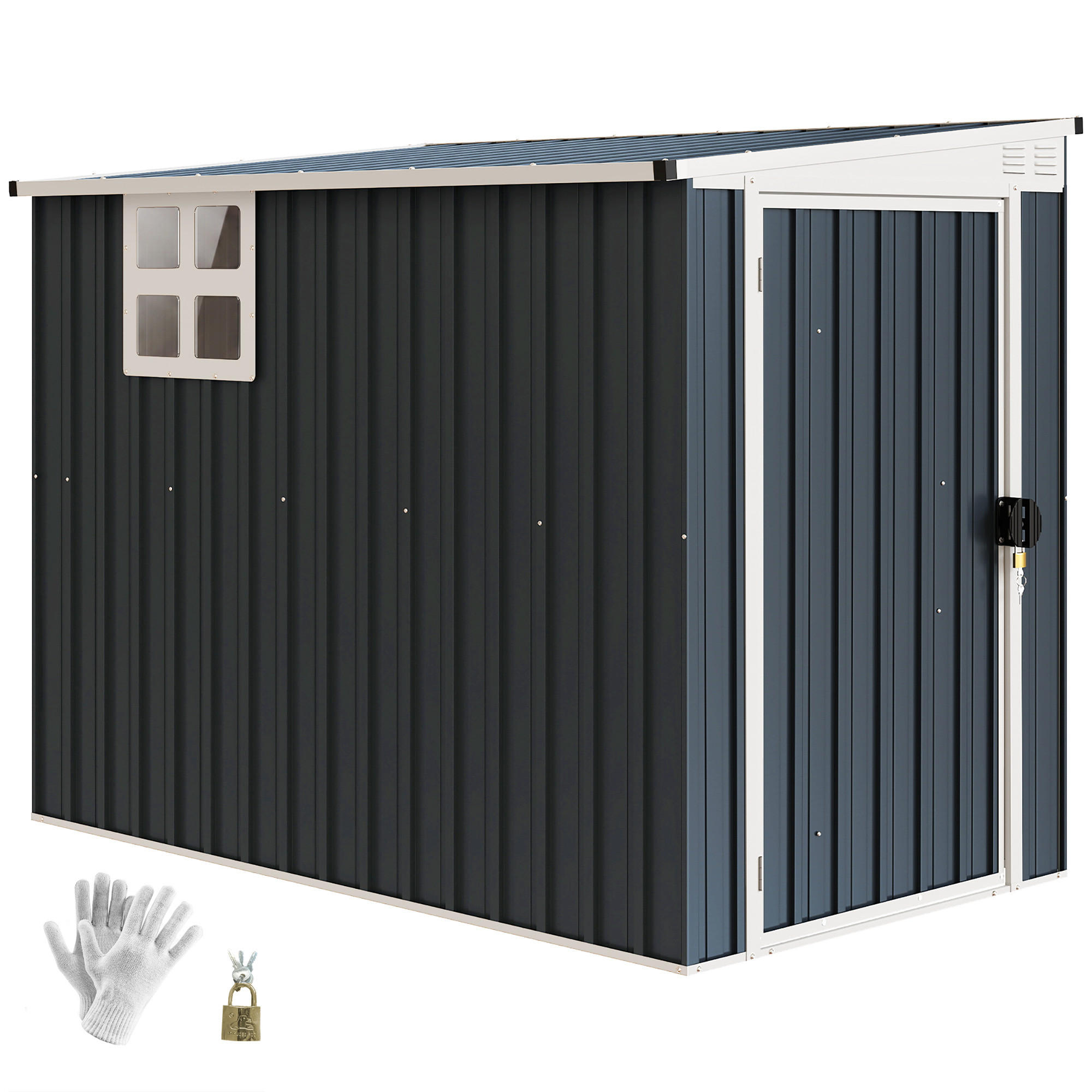 XXXLutz Gartenhaus Dunkelgrau 128x181x231 cm