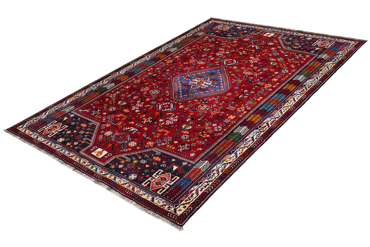 ORIENTTEPPICH handgeknüpft Gashgai Rot 279/174 cm Schurwolle - Rot, Textil (174/279cm) - Looma