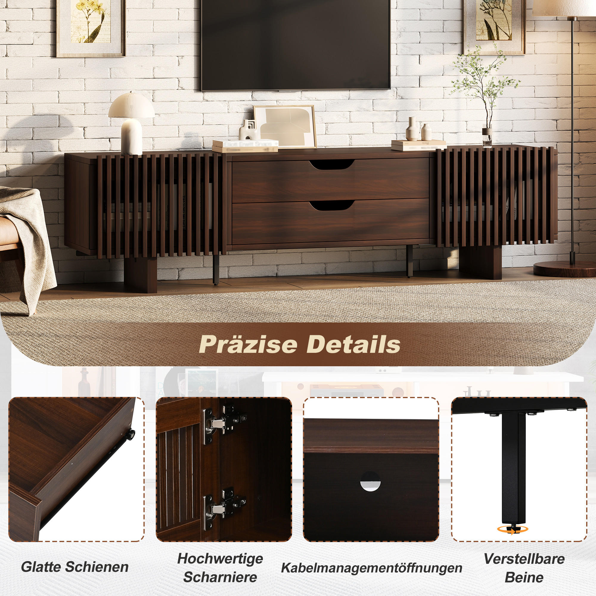 Urban Meuble Tv-Lowboard Alteiche 180x45x40 cm