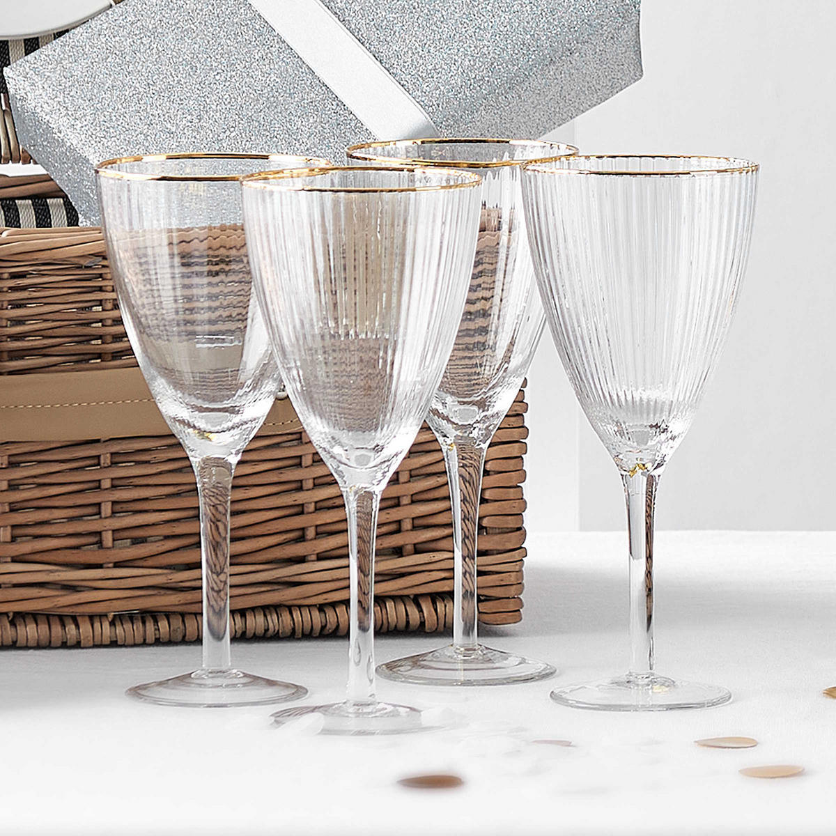 WEINGLÄSER (4er Set) Golden Twenties 280 ml - Transparent, Glas (0.28L) - Butlers