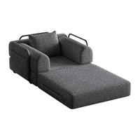 SCHLAFSOFA 2 in 1 , Schlafcouch mit Bettfunktion, Stauraum Chenille,Grau - Grau, Textil (94/69/91cm) - PARAFTA HOME
