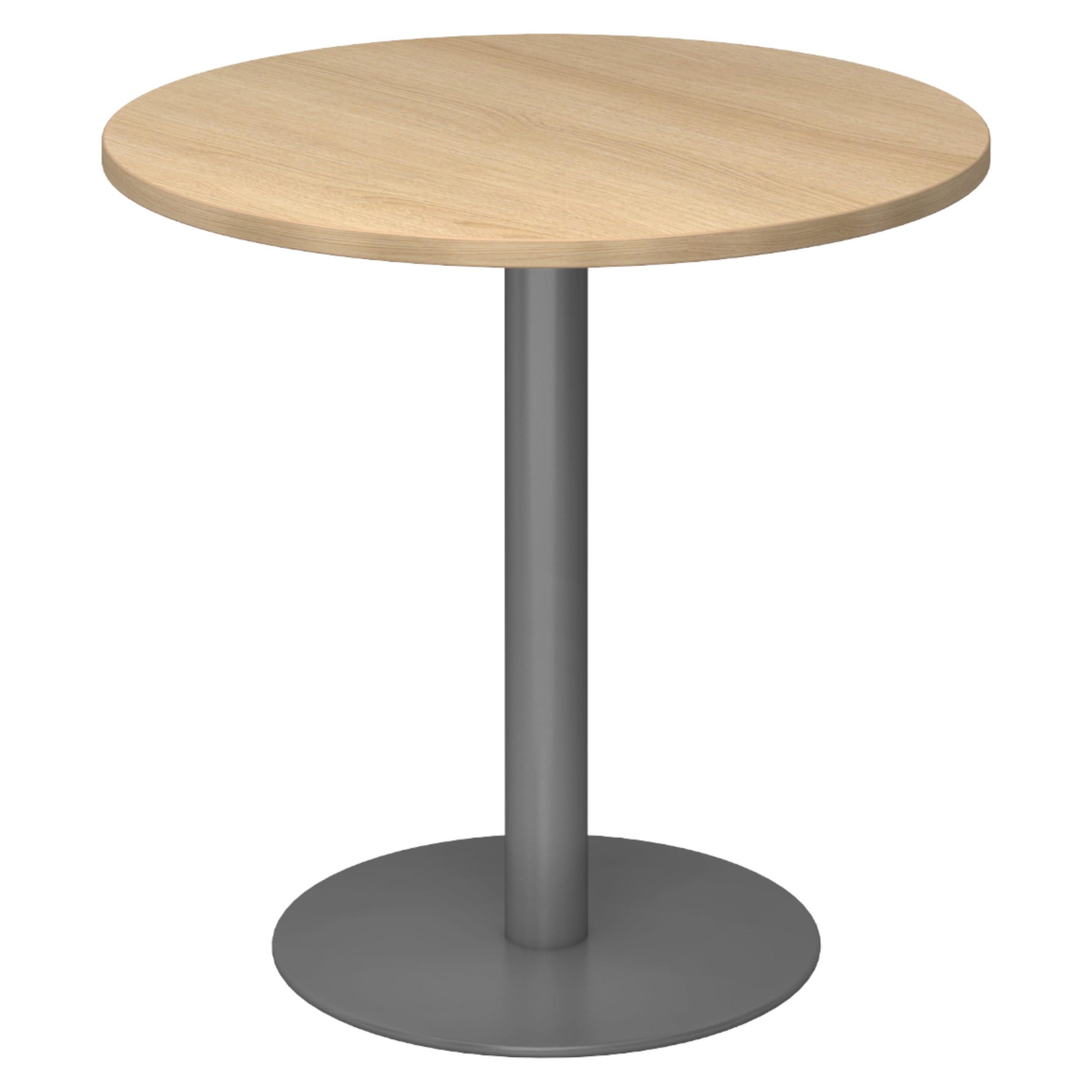 PAUSENTISCH klein STF 80/80/74,5 cm in Eichefarben/Graphitfarben - Eichefarben/Graphitfarben, Holzwerkstoff (80/80/74.5cm) - bümö