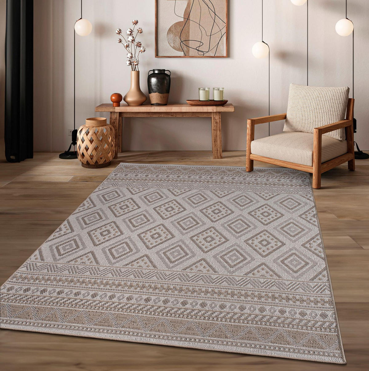 OUTDOORTEPPICH Beige-Braun 80 x 250 cm - Beige, Kunststoff (80/250cm) - TT Home