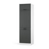 KÜCHENSCHRANK Fame-Line Anthrazit Landhaus 60 cm - Anthrazit/Weiß, Holzwerkstoff (60/206.8/58.1cm) - Vicco