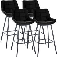 BARHOCKER-SET Weston 105x49x56 cm schwarz - Schwarz, Metall (49/105/56cm) - furnicato