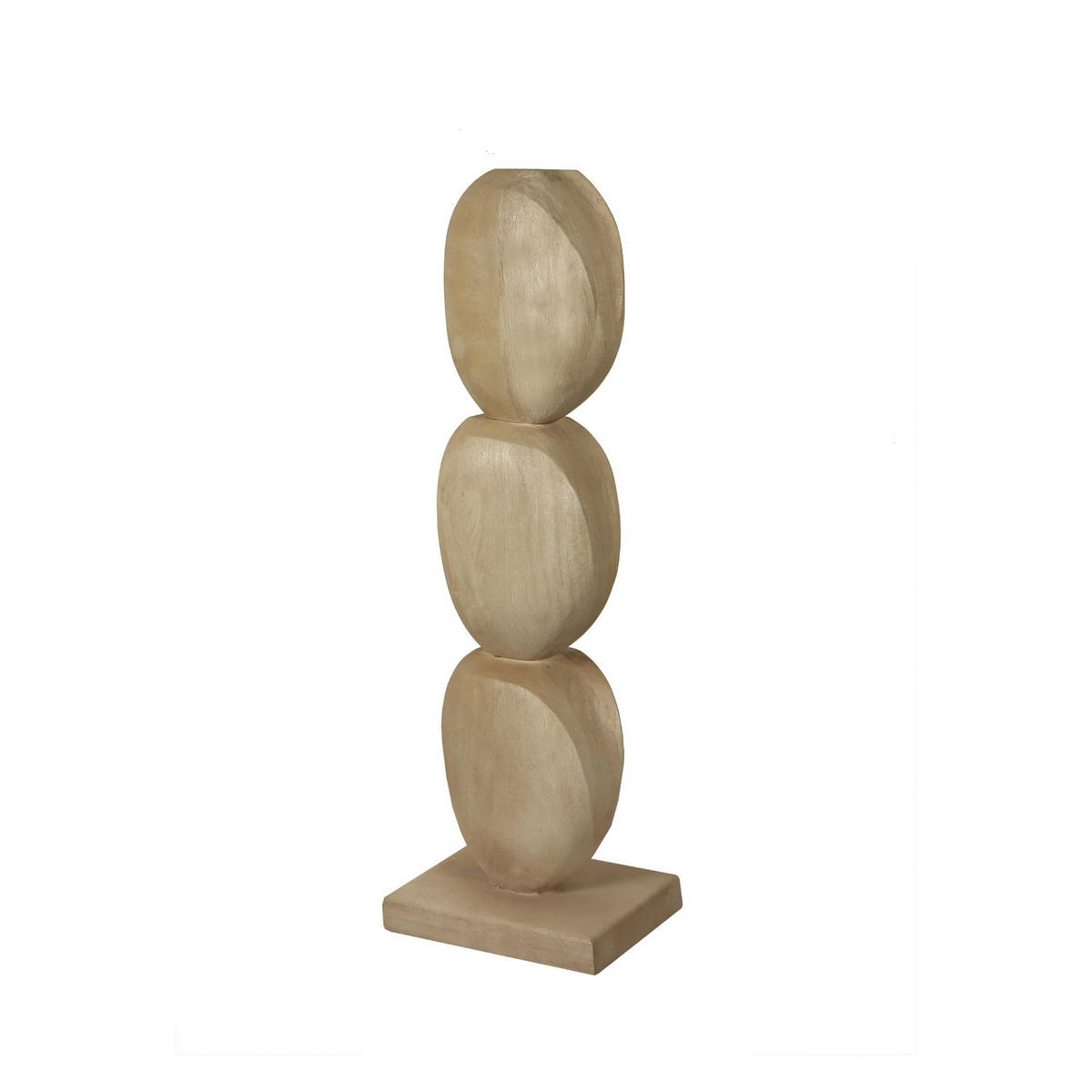 SKULPTUR Kodey Beige 25.5/20/80cm - Beige, Holz (20/80/25.5cm) - PTMD Collection