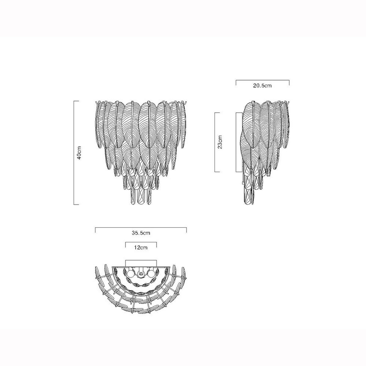 LED WANDLEUCHTE verchromt Weiß - Weiß, Metall (35.5/40/20.5cm) - Globo Lighting