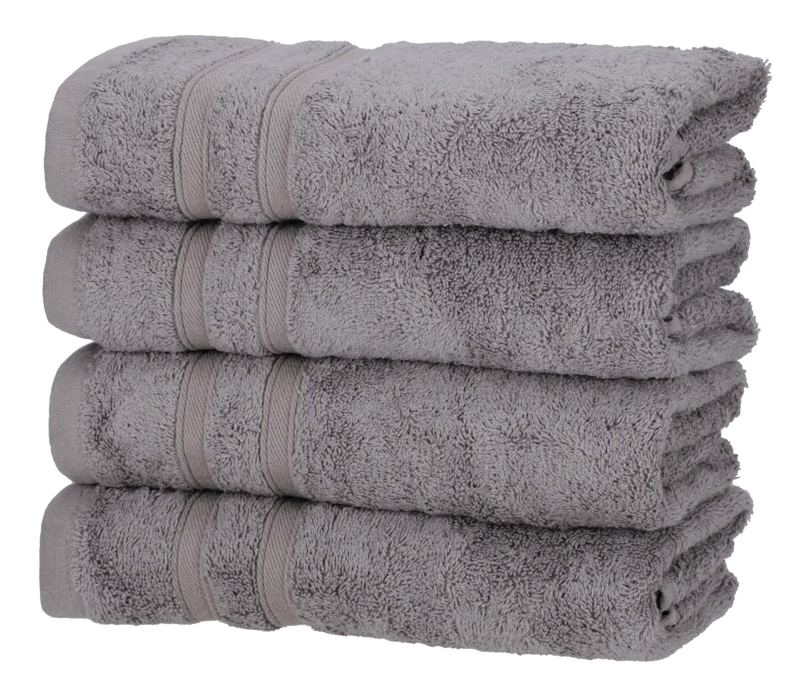 HANDTÜCHER 50x100 cm 450g/m2 im 4er Set, Handtuch Grau - Grau, Textil (50/100cm) - Carpe Sonno