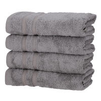 HANDTÜCHER 50x100 cm 450g/m2 im 4er Set, Handtuch Grau - Grau, Textil (50/100cm) - Carpe Sonno