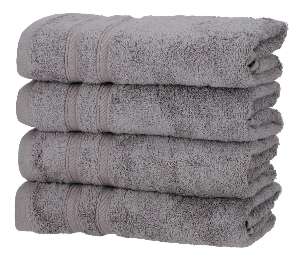 HANDTÜCHER 50x100 cm 450g/m2 im 4er Set, Handtuch Grau - Grau, Textil (50/100cm) - Carpe Sonno