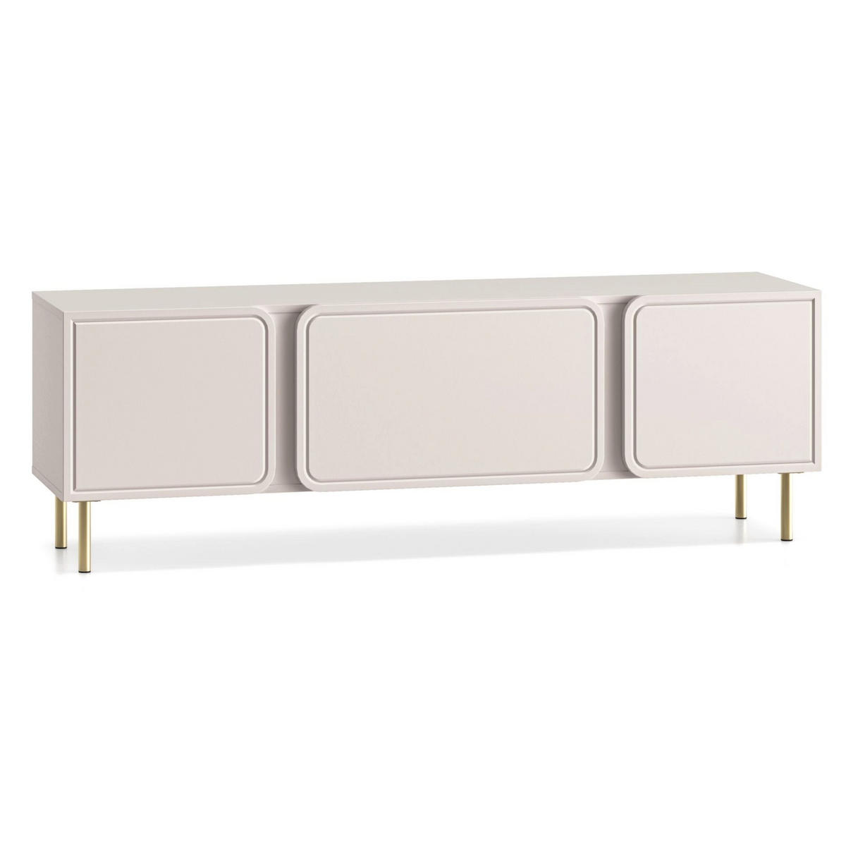 TV stolík Loppa Kašmírovo béžový 160/53/40 cm - zlatá/béžová, kompozitné drevo (160/53/40cm) - Selsey