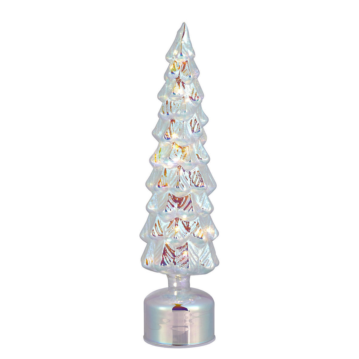 DEKOFIGUR LED-Tanne rotierend Xmas - Transparent, Glas (10/40/10cm) - Butlers