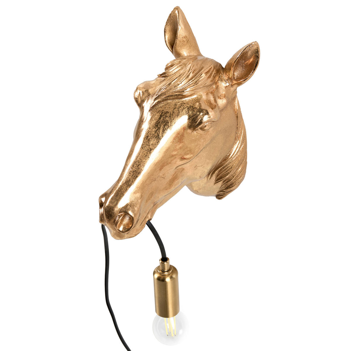 WANDLAMPE Gold Philippe - Messingfarben/Goldfarben, Kunststoff (21/13/26cm) - Beliani