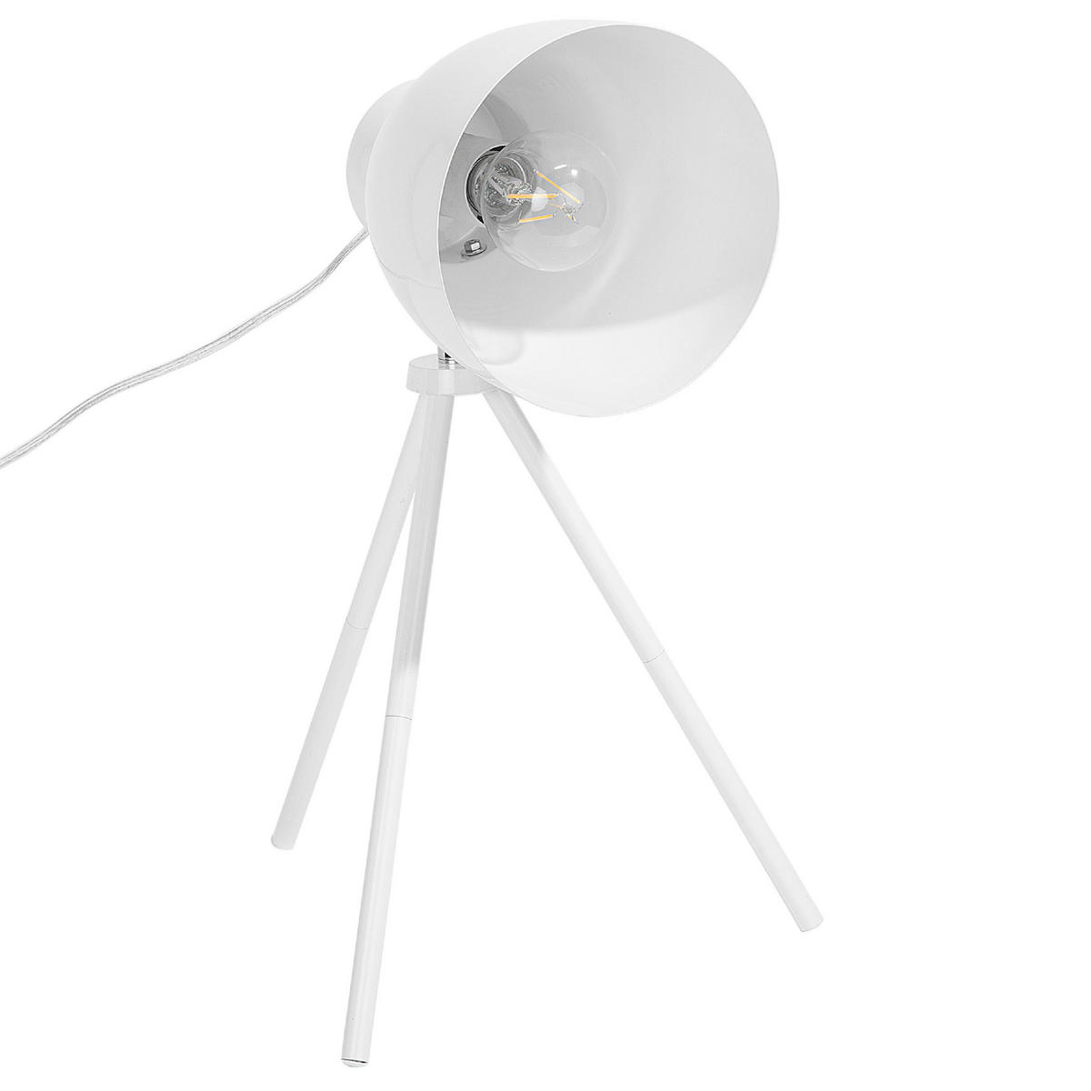 SCHREIBTISCHLAMPE Tamega 16/16/43 cm - Weiß, Metall (16/16/43cm) - Beliani