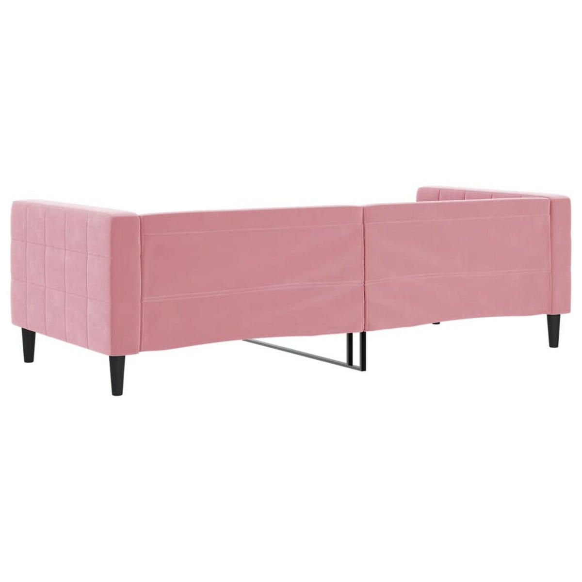 TAGESBETT Rosa 90/200 Cm Samt - Rosa, Textil (90/200cm) - vidaXL