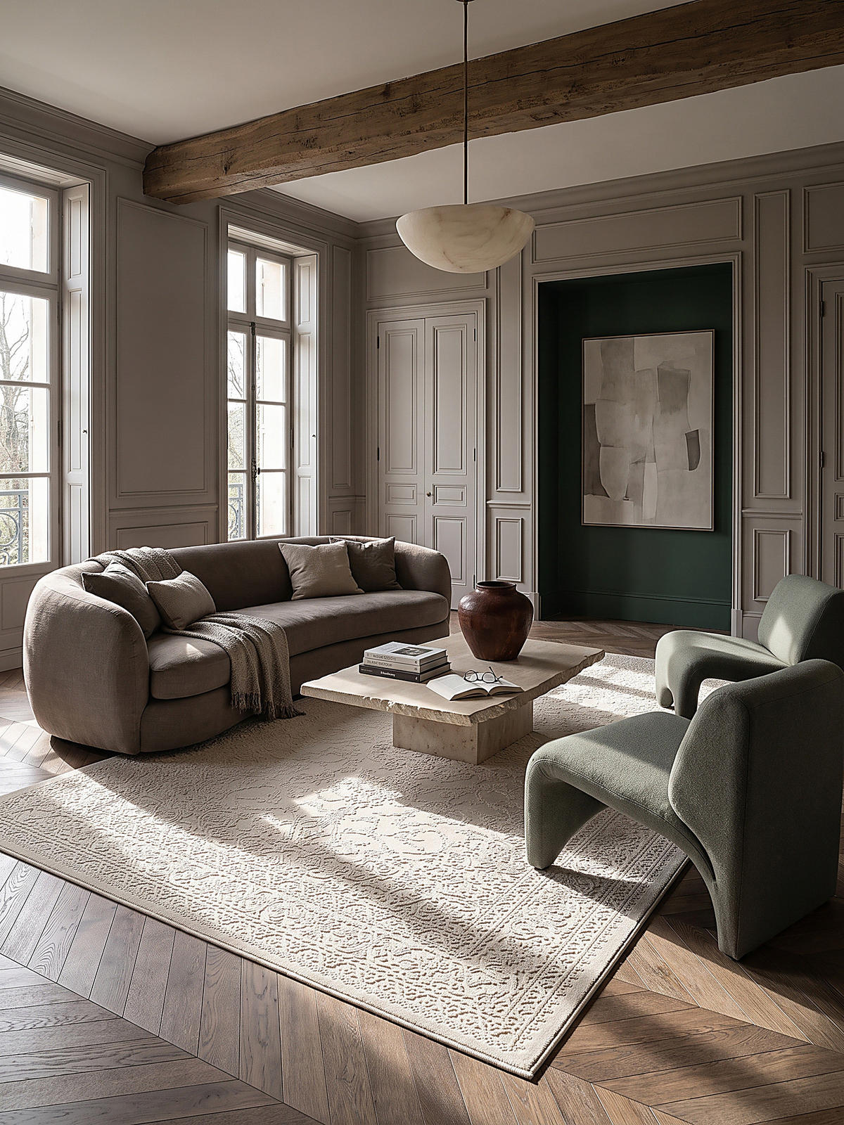 KURZFLORTEPPICH Uni KASOS Polyester Creme 160 x 230 cm - Beige, Textil (160/230cm) - KADIMA DESIGN