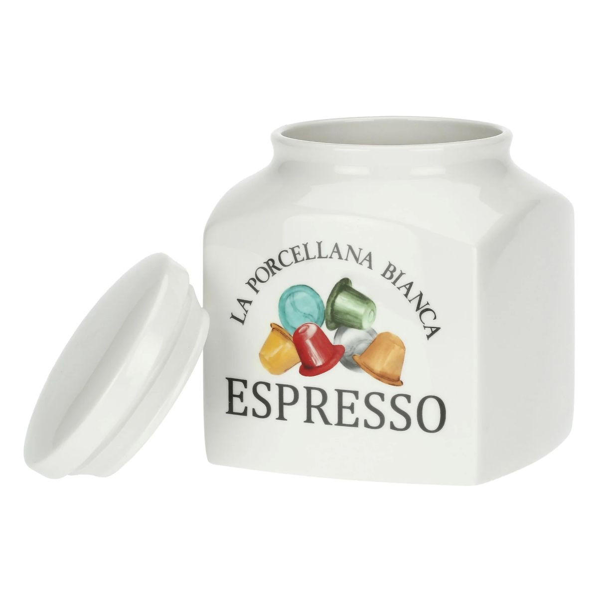 VORRATSDOSE Espresso 1,8 l - Multicolor, Keramik (14.5/18/14.5cm) - La Porcellana Bianca