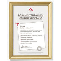 BILDERRAHMEN Longe Designrahmen 21x29,7 cm GOLD - Goldfarben, Kunststoff (25/34/1.3cm) - walther design