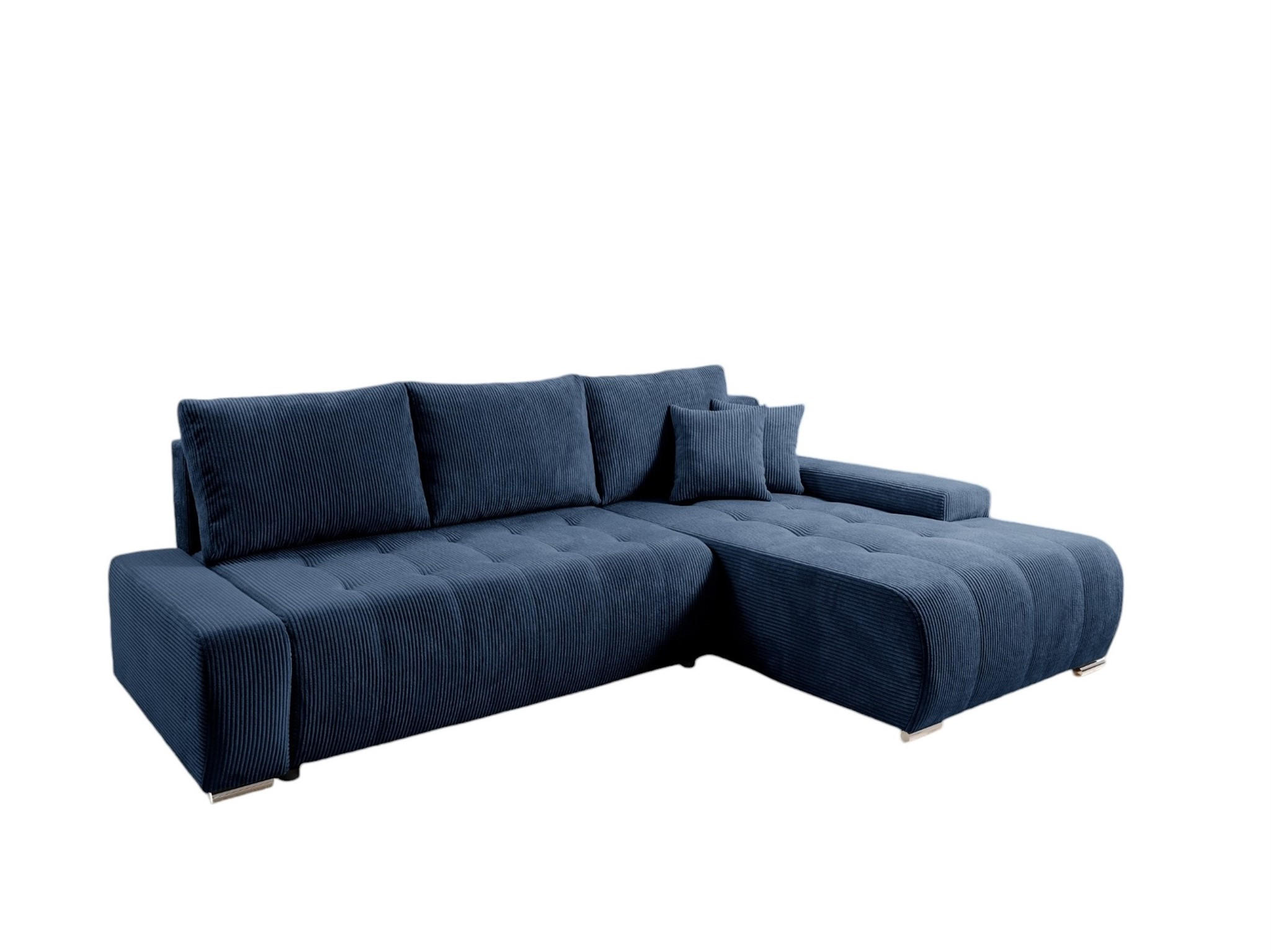 ECKSOFA Vogar In Poso - Blau, Holzwerkstoff/Textil (265/185cm) - Fun Möbel