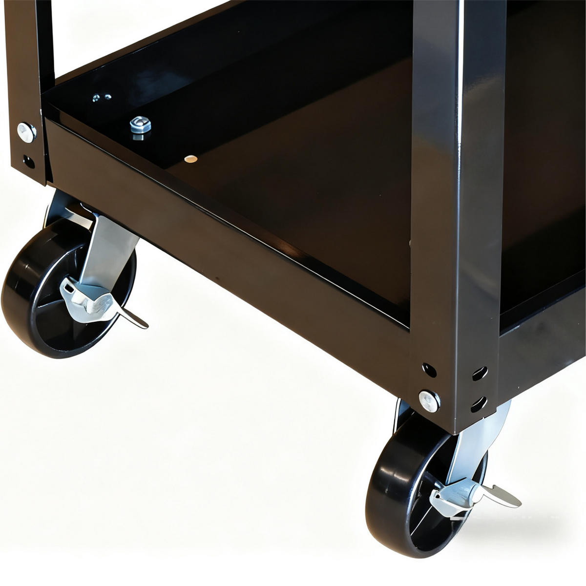 WERKSTATTWAGEN - Schwarz, Kunststoff/Metall (35/76/78cm) - Relaxdays