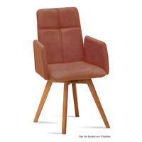 ARMLEHNSTUHL (8er-Set) Dinah 52x92x60 Eiche geölt/Cognac - Cognac/Eichefarben, Kunststoff (60/92/52cm) - 58aufmkessel