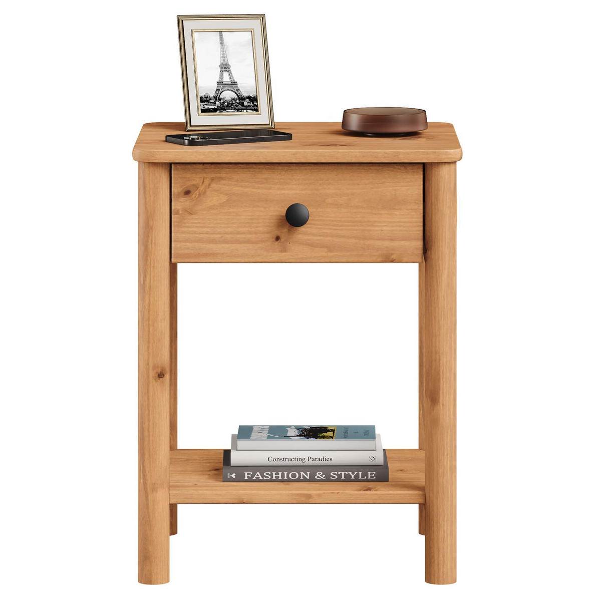 NACHTTISCH APOANA Eiche - Eichefarben, Holz (45/55/35cm) - IDIMEX