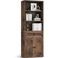 BÜCHERREGAL mit Türen und Schrank Braun 164.2 x 48 x 23.7 cm - Braun, Holzwerkstoff (48/164.2/24cm)