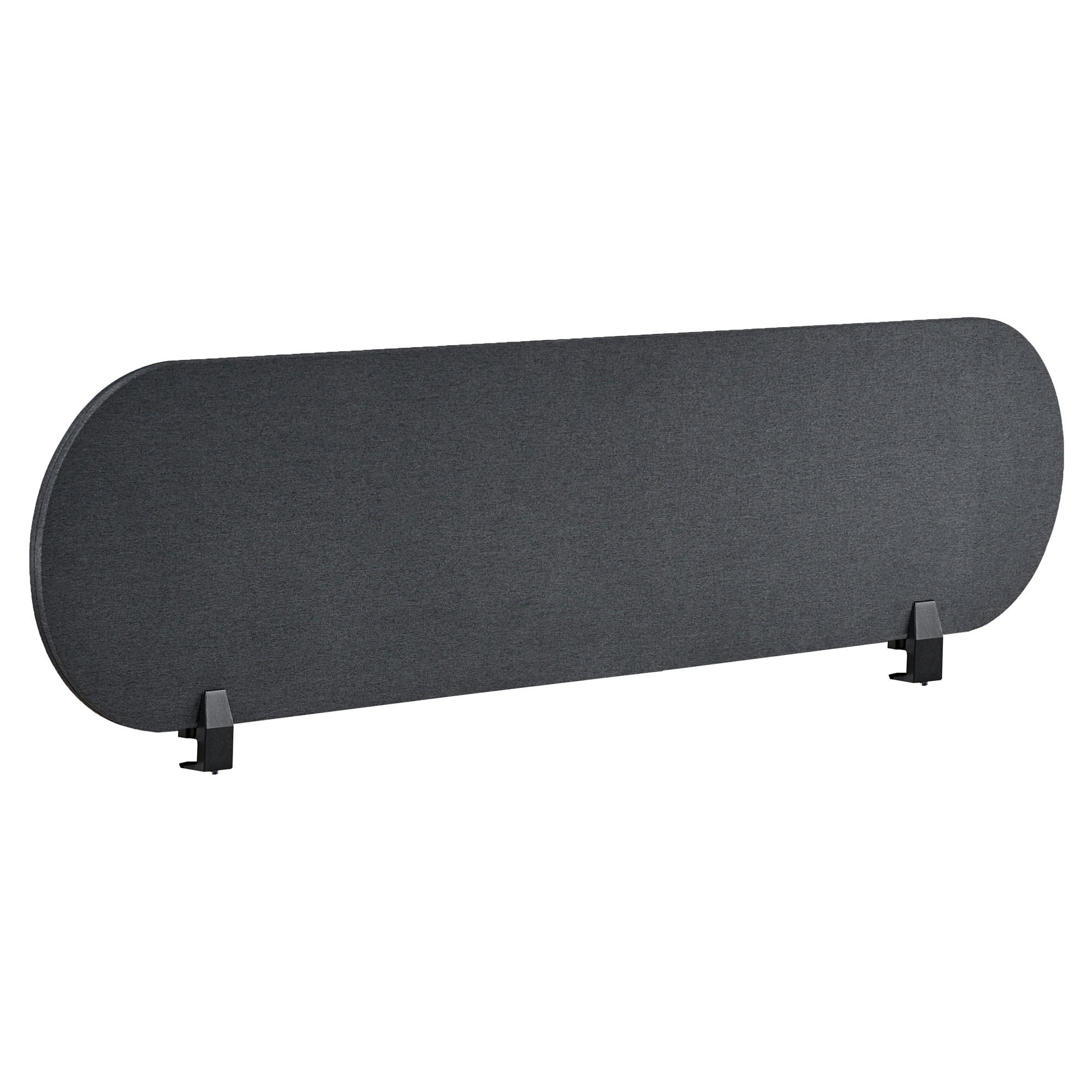 SCHREIBTISCHTRENNWAND 160x40 cm Dunkelgrau Sparky - Dunkelgrau, Textil (2/160/40cm) - Beliani