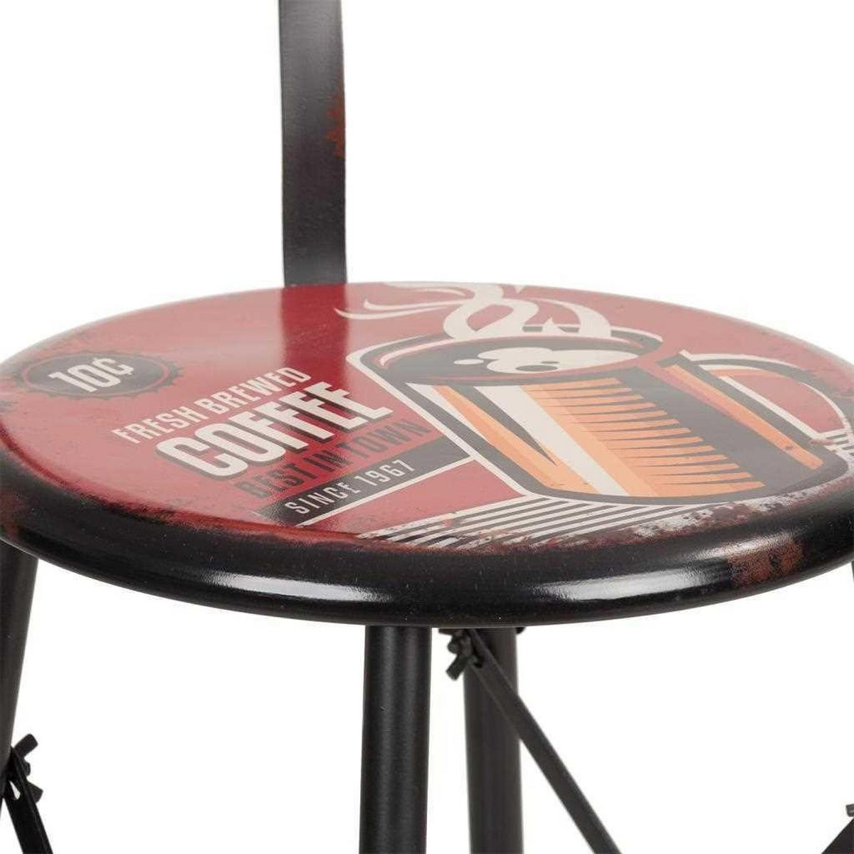 HOCKER aus Metall, rot, 46x40x100cm - Rot, Metall (46/100/40cm) - Wanderlust