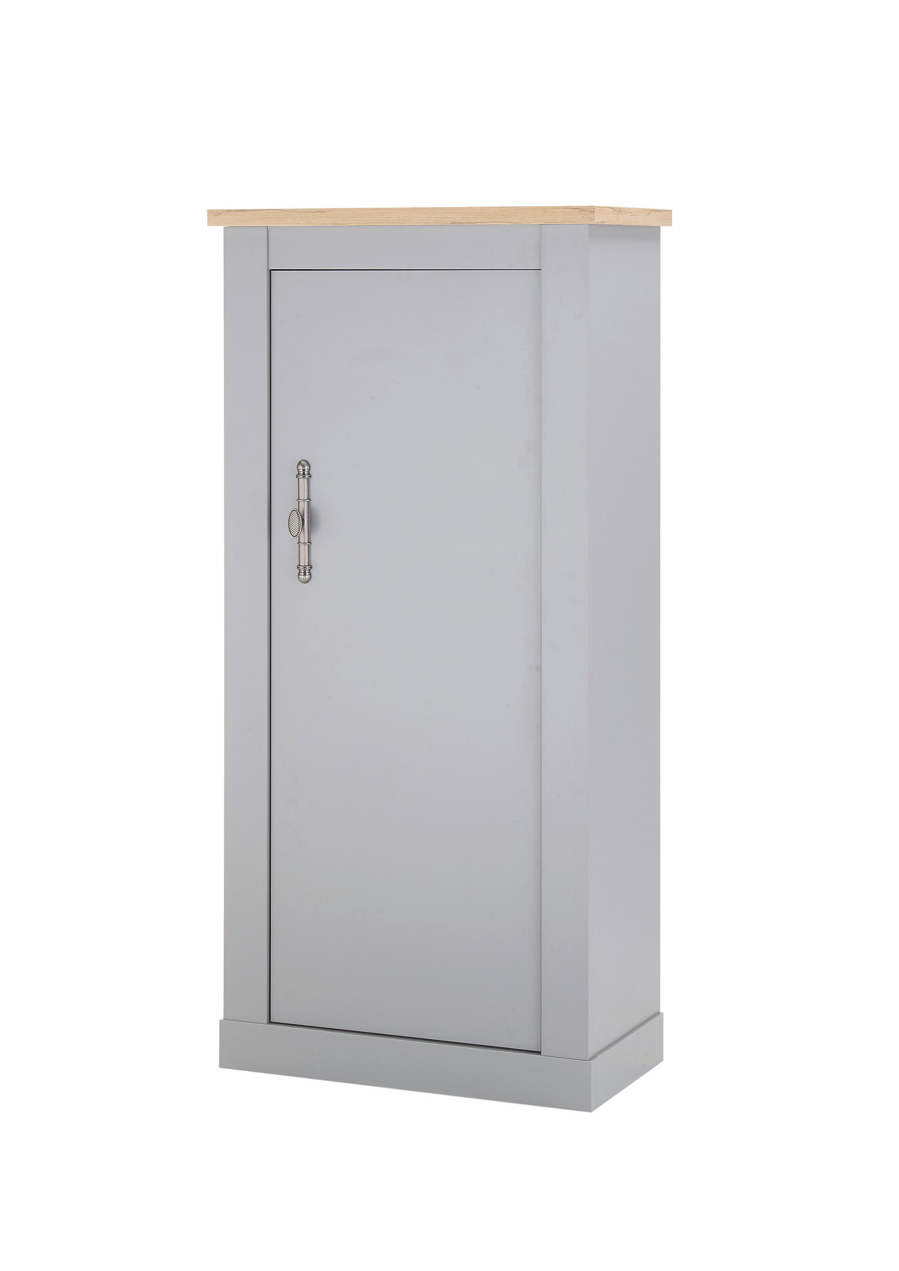 KOMMODE C14 Light Gray & Artisan Eiche 68x142x37 cm Landhaus - Grau, Holzwerkstoff (68/142/37cm) - Livojo