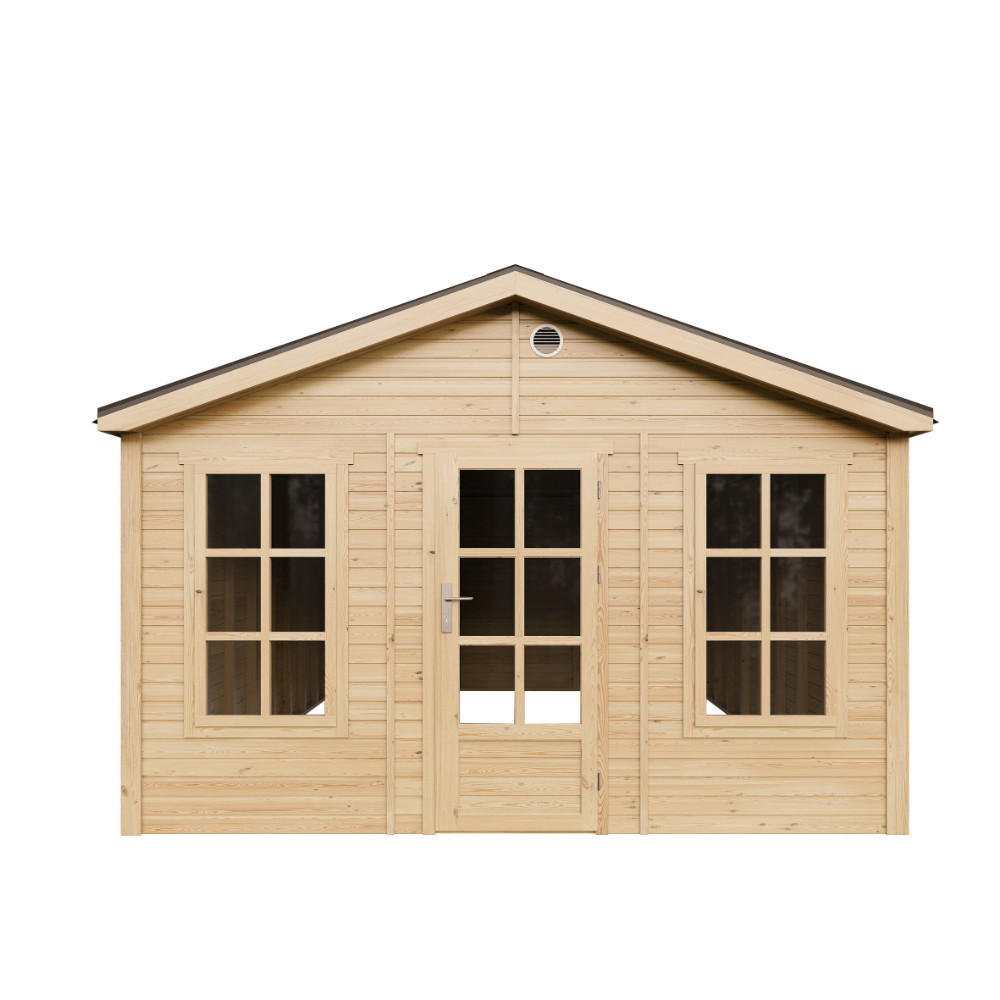 GARTENHAUS HOLZ M737 370 x 600 cm - Naturfarben, Holz (382/267/630cm) - Timbela