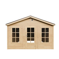 GARTENHAUS HOLZ M737 370 x 600 cm - Naturfarben, Holz (382/267/630cm) - Timbela