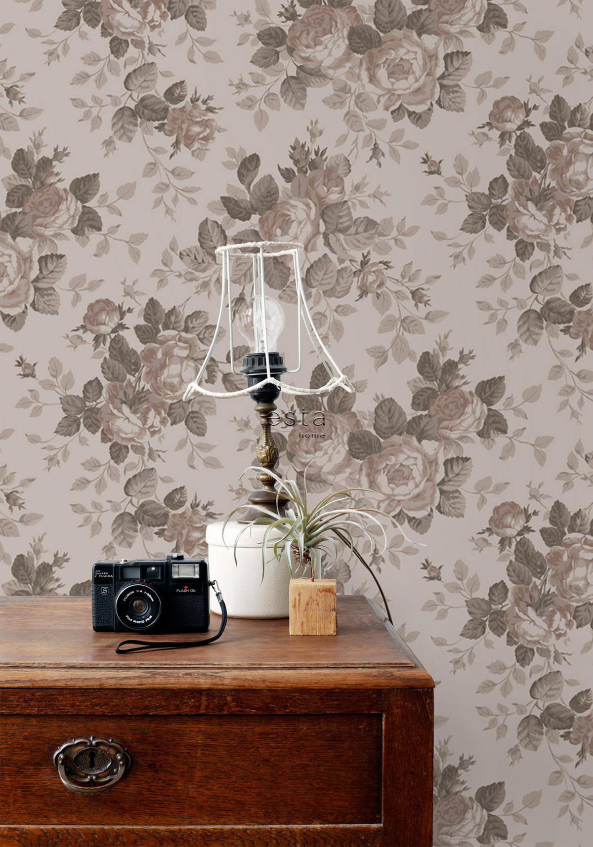 TAPETE Blumenmuster 50 x 900 cm - Pink, Papier (50/900cm) - ESTAhome