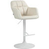 BARHOCKER Lederlook creme - Creme/Weiß, Textil (57/97/59cm) - CLP