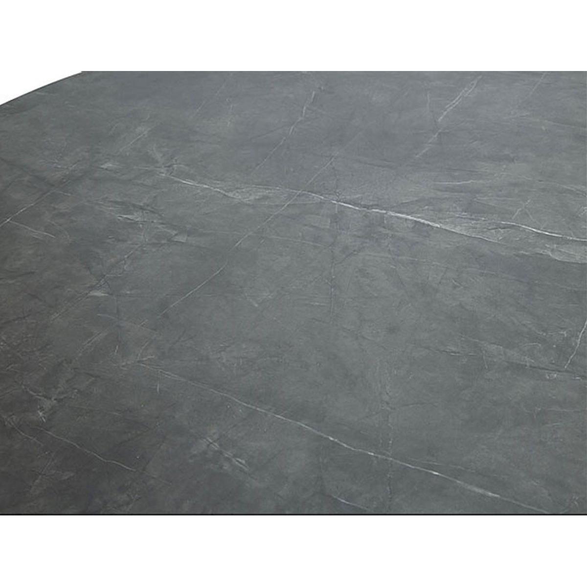 ESSTISCH Angel Marmor grau / schwarz 120 / 120 / 76cm - Schwarz/Grau, Holz/Holzwerkstoff (120/120/76cm) - Feldmann-Wohnen