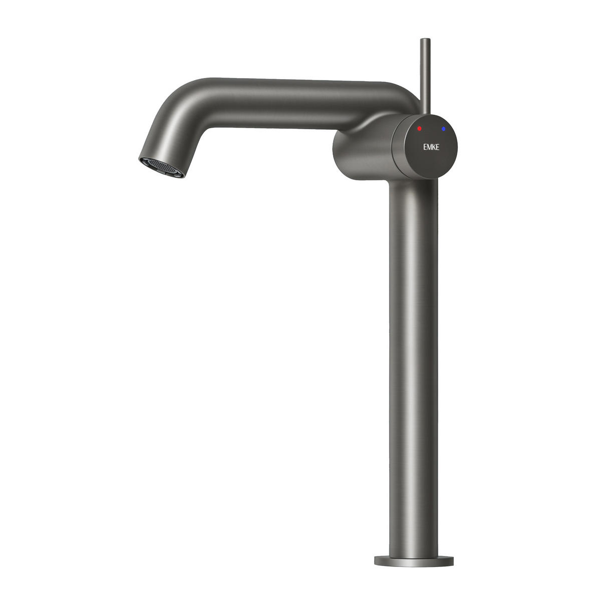 WASCHTISCHARMATUR Wasserzulaufrohr aus Edelstahl Anthrazit Matt 26cm - Anthrazit, Metall (22/7.6/33.2cm) - EMKE