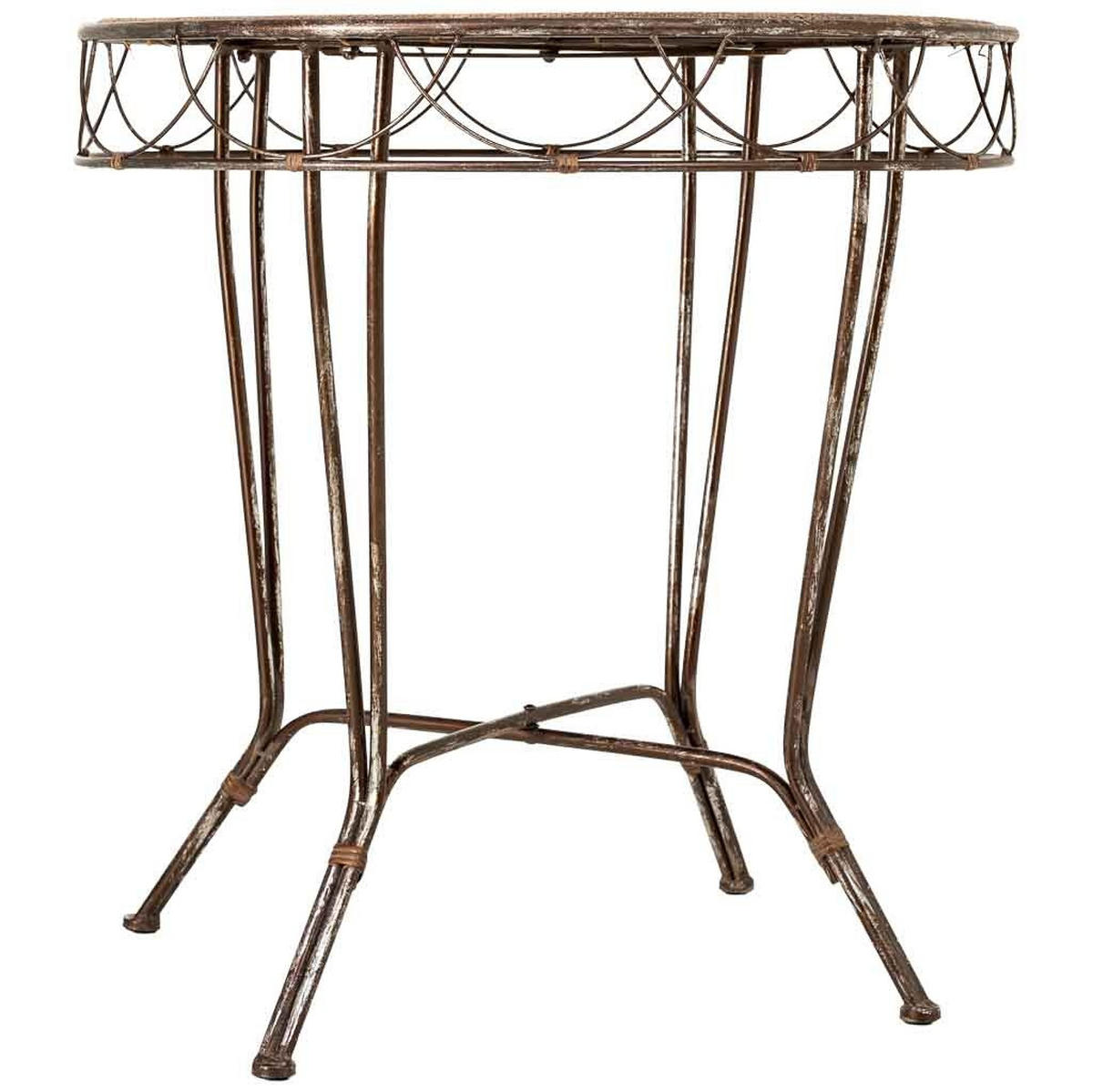 BEISTELLTISCH aus Metall, 76x77cm - Braun, Metall (75.5/75.5/76.8cm) - Wanderlust