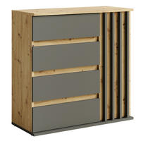 KOMMODE Davis-166 - Braun, Holzwerkstoff (80/80/34cm) - Lomado