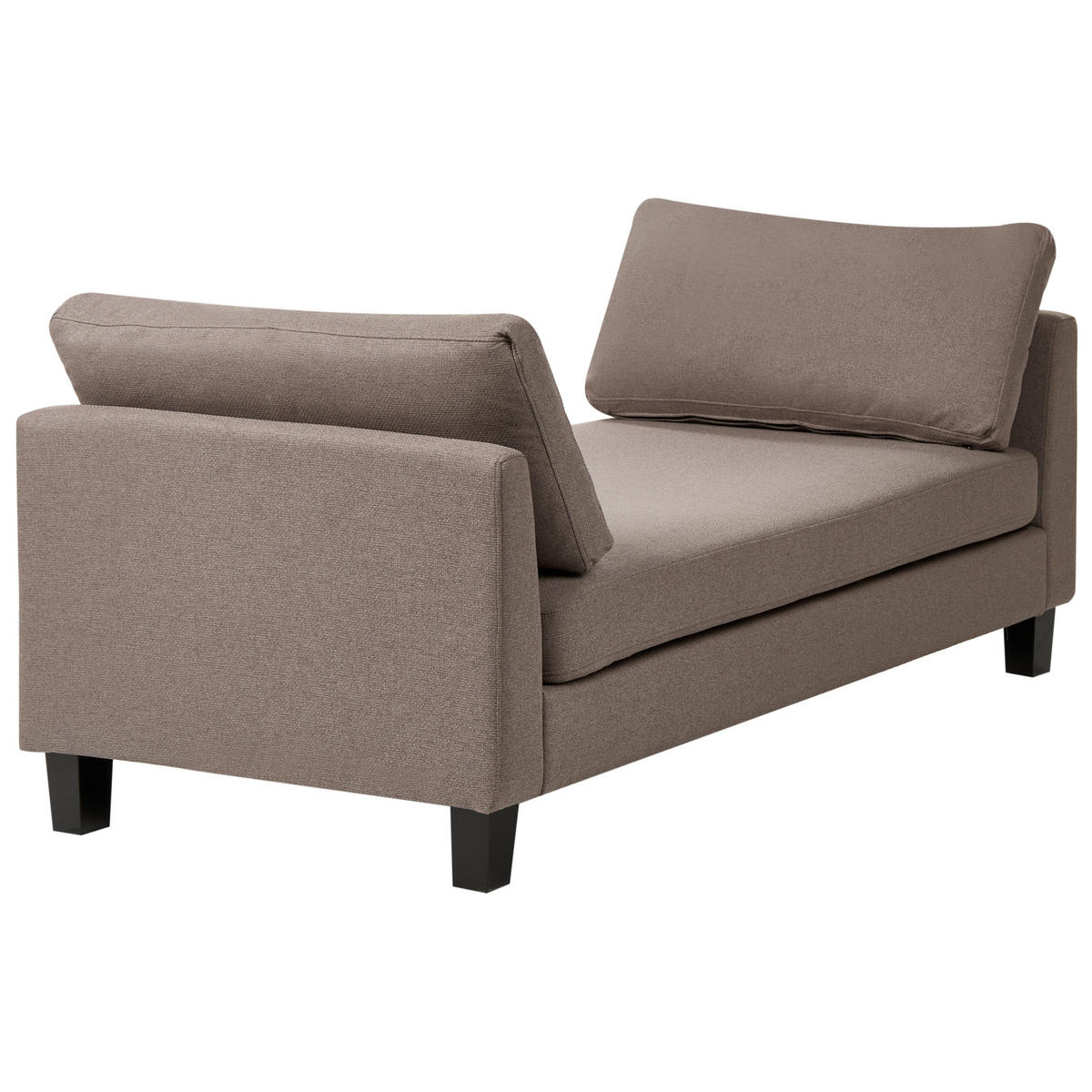 ČALOUNĚNÉ LEHÁTKO CHAISE LONGUE Látka Taupe Archiane - černá/béžová, textil (170/60/85cm) - Beliani