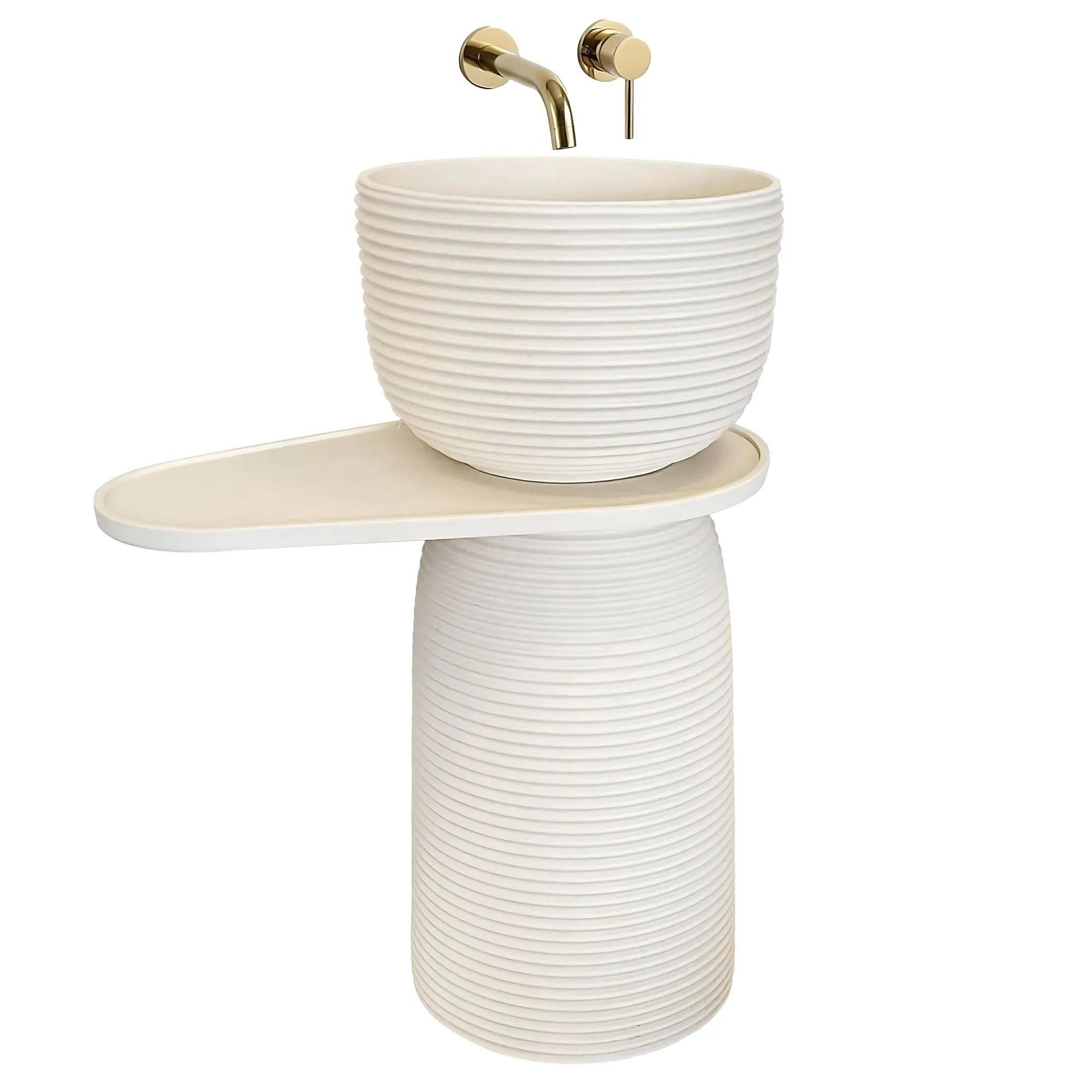 STANDWASCHBECKEN Rea Azalia - Beige, Kunststoff (39.5/86/65.5cm) - REA