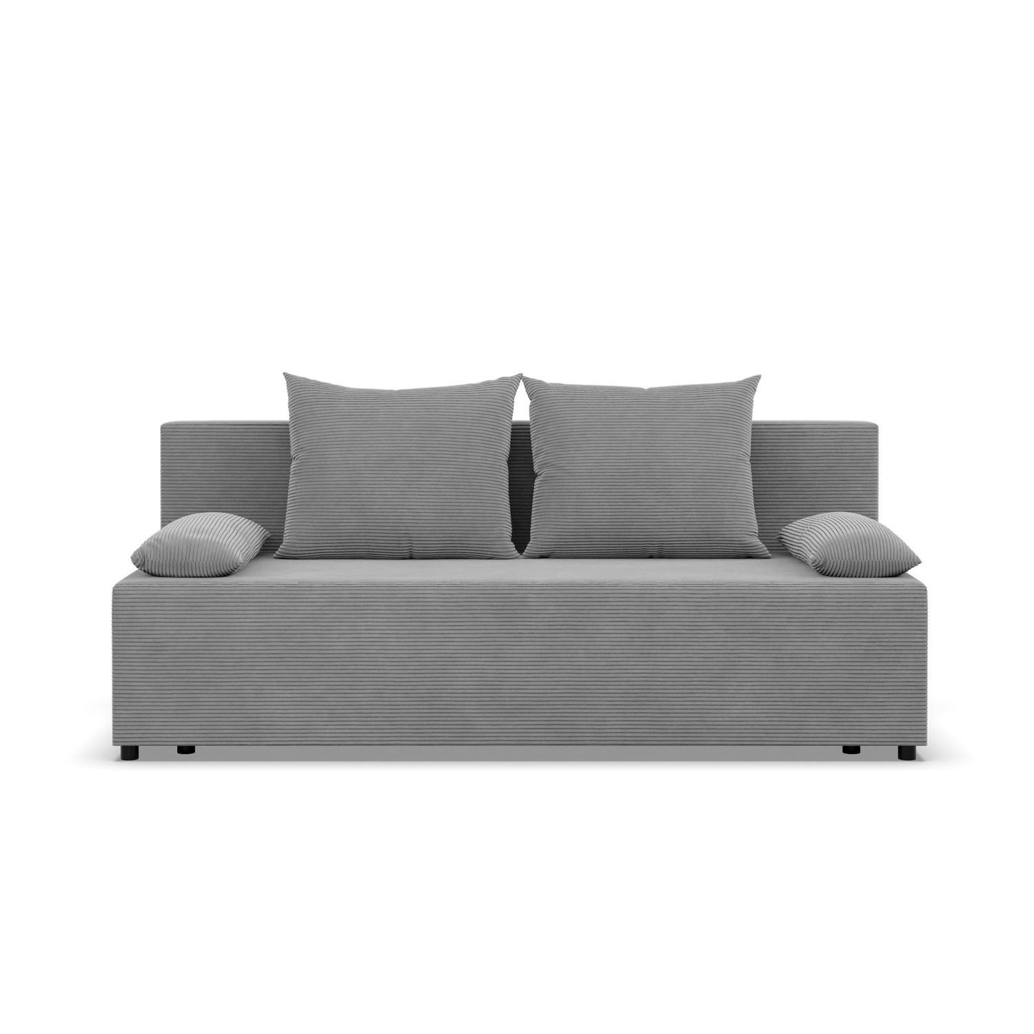 SOFA 3-SITZER MIT SCHLAFFUNKTION FERMO Grau - Grau, Textil (92/95/191cm) - Mebligo