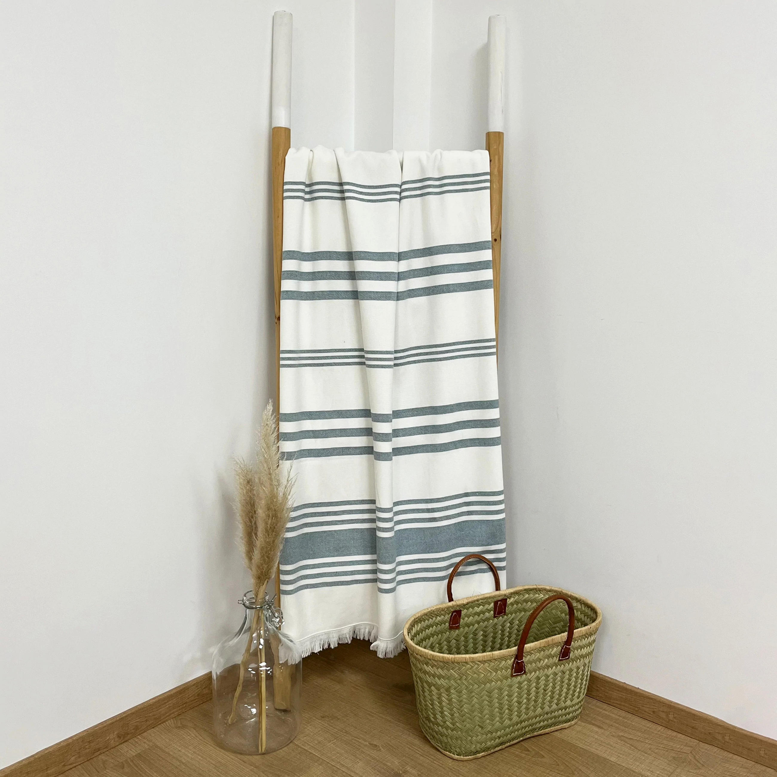 HAMAMTUCH mit Frotteefutter Karabuk Lake 90x160 400g/m² - Blau, Textil (90/160cm) - LE COMPTOIR DE LA PLAGE