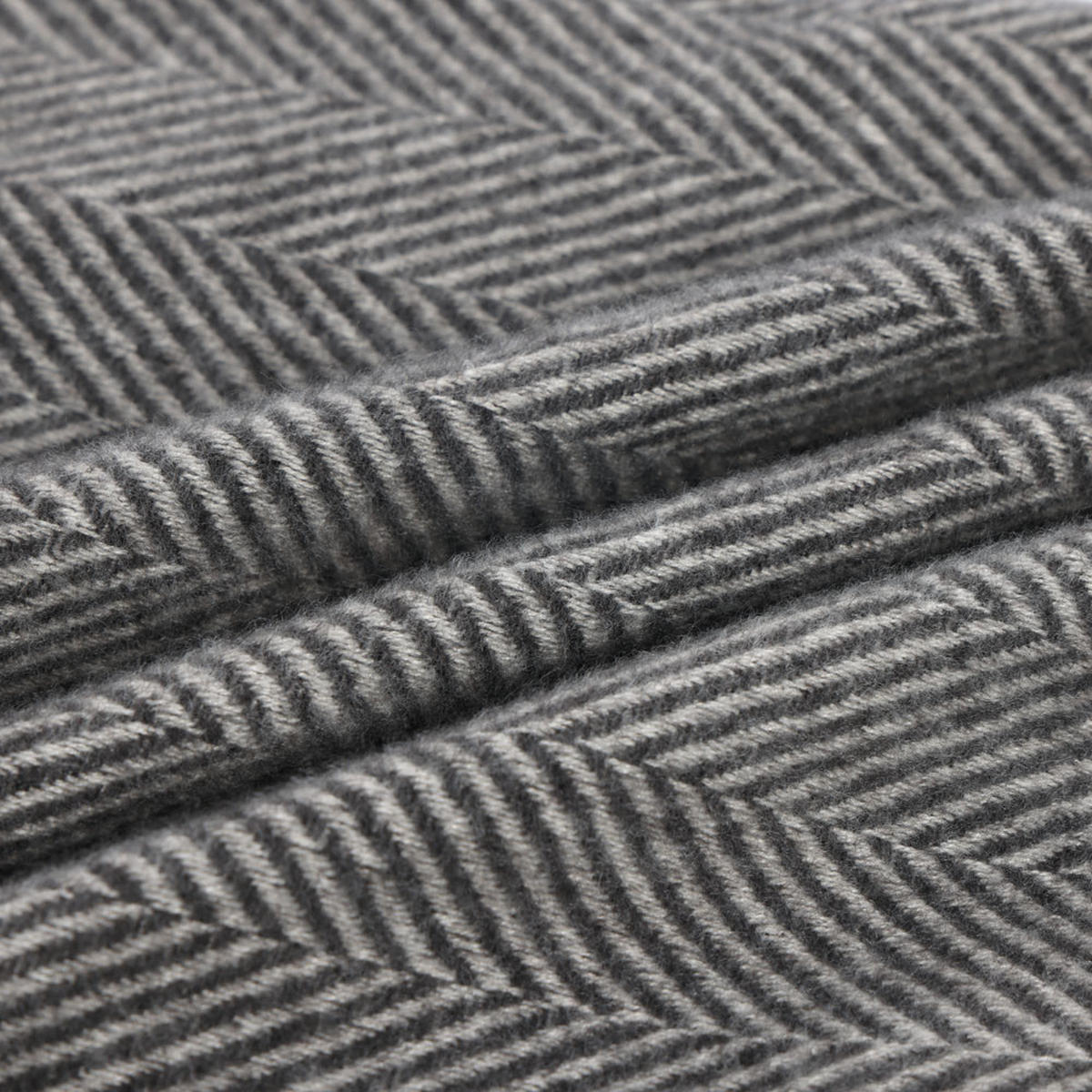 WOLLDECKE MILA - Farbe: Anthrazit, Größe: 140 x 200 cm - Anthrazit, Kunststoff (140/200cm) - Home Deluxe