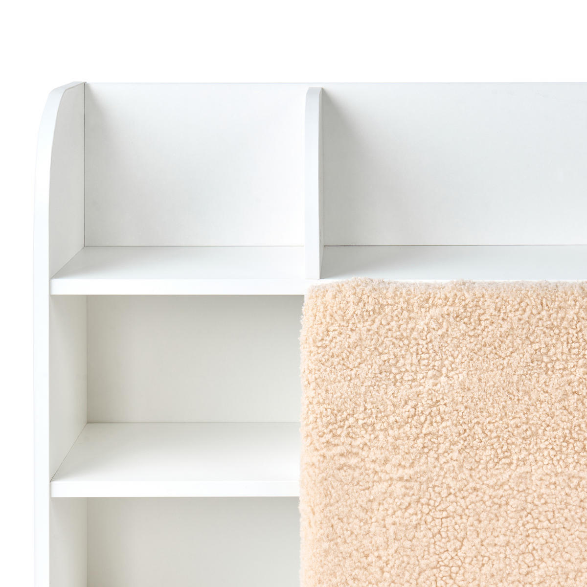 BETT mit Schubladen 160/200 cm MDF-Platte Weiß Bizou - Weiß, Holzwerkstoff (160/200cm) - Beliani