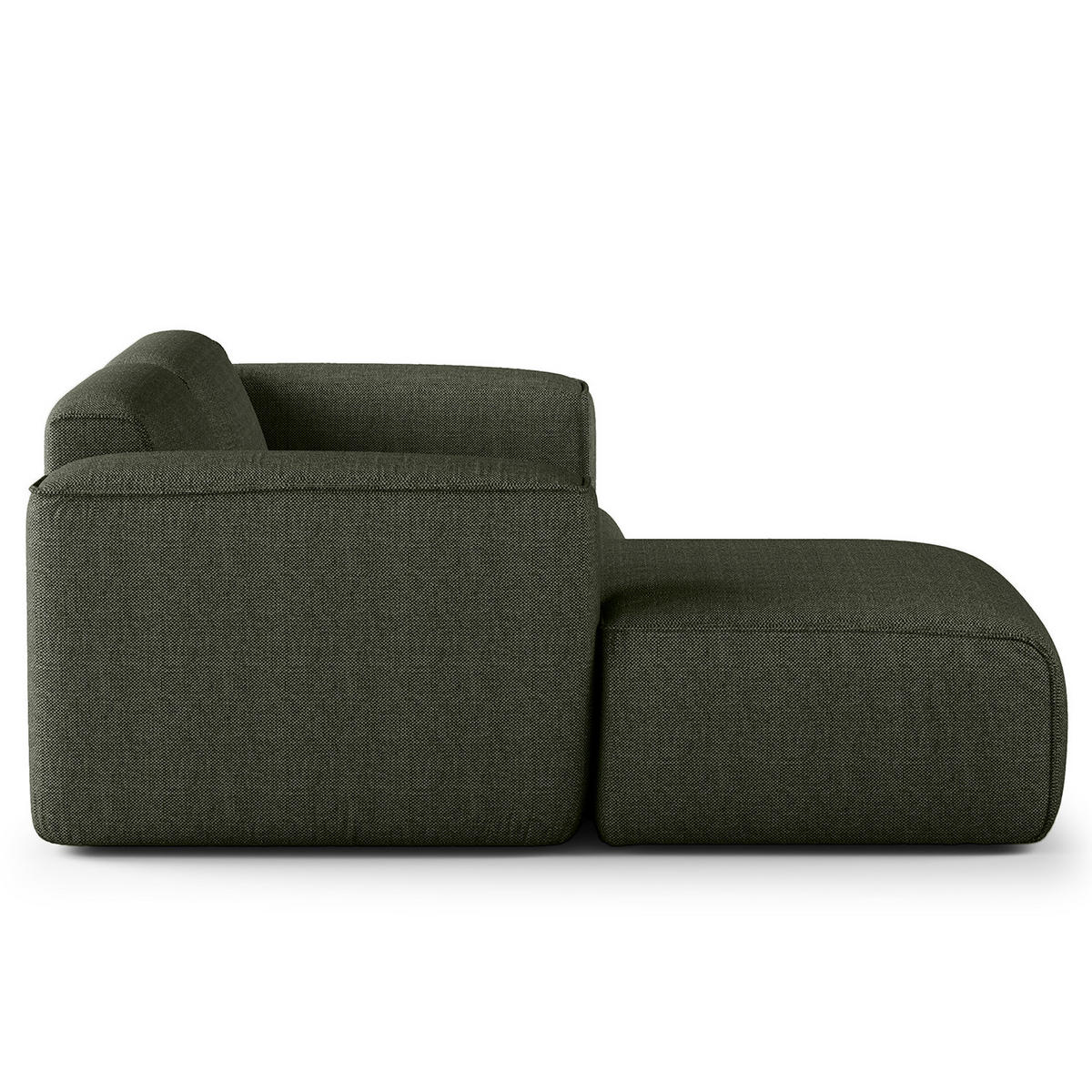 ECKSOFA mit XL-Longchair - Schwarz/Grau, Kunststoff/Textil (260/171cm) - home24