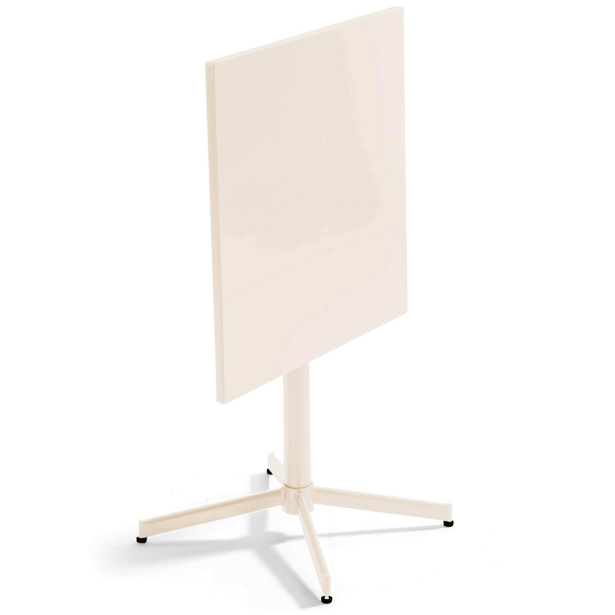 GARTENTISCH , klappbar, Elfenbeinfarbe - Beige, Metall (70/70/72cm) - Oviala